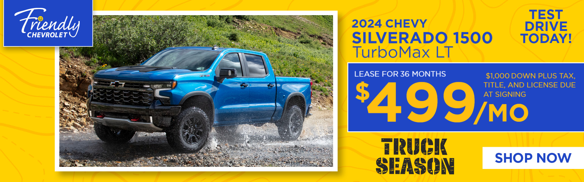 Lease a New Chevy Silverado for $499 per month