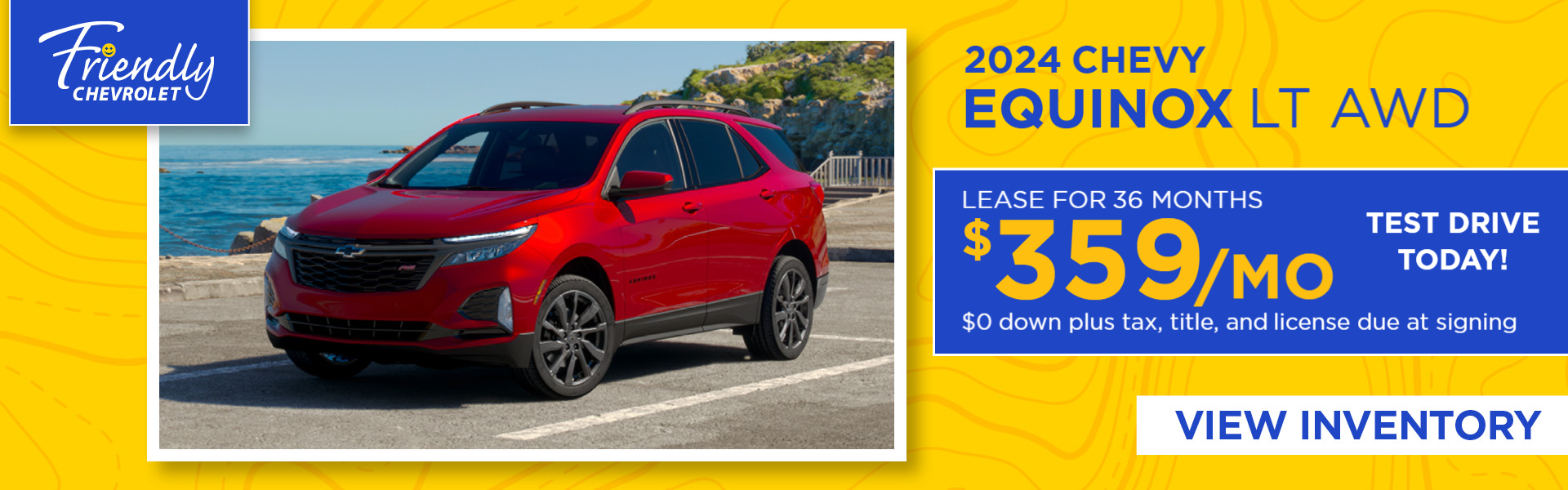 Lease a New Chevy Equinox for $359 per month