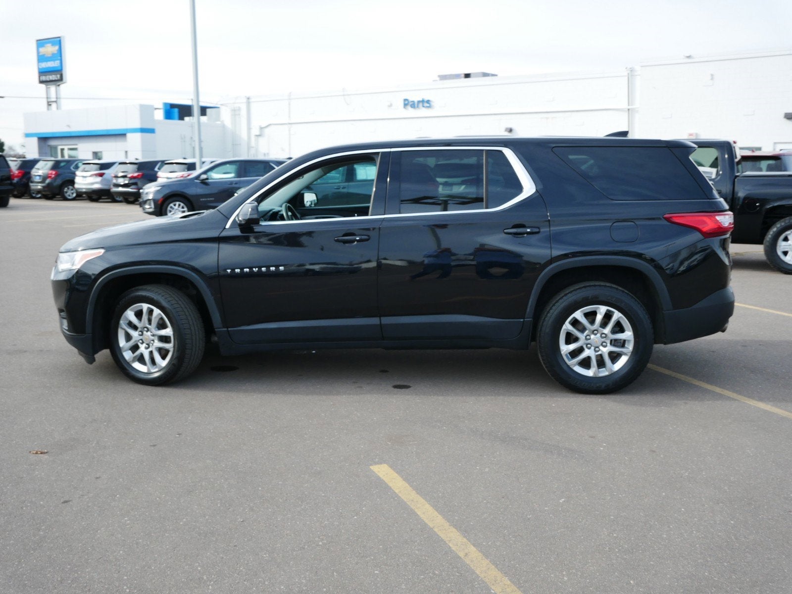 Used 2019 Chevrolet Traverse LS with VIN 1GNEVFKW1KJ103637 for sale in Fridley, Minnesota
