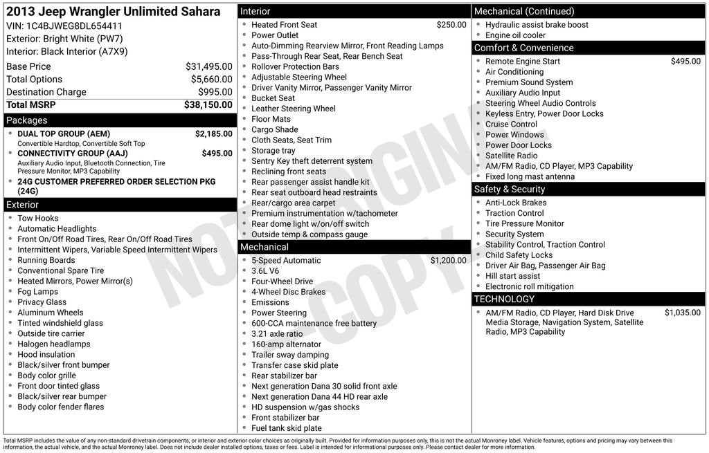 2013 Jeep Wrangler Unlimited Sahara