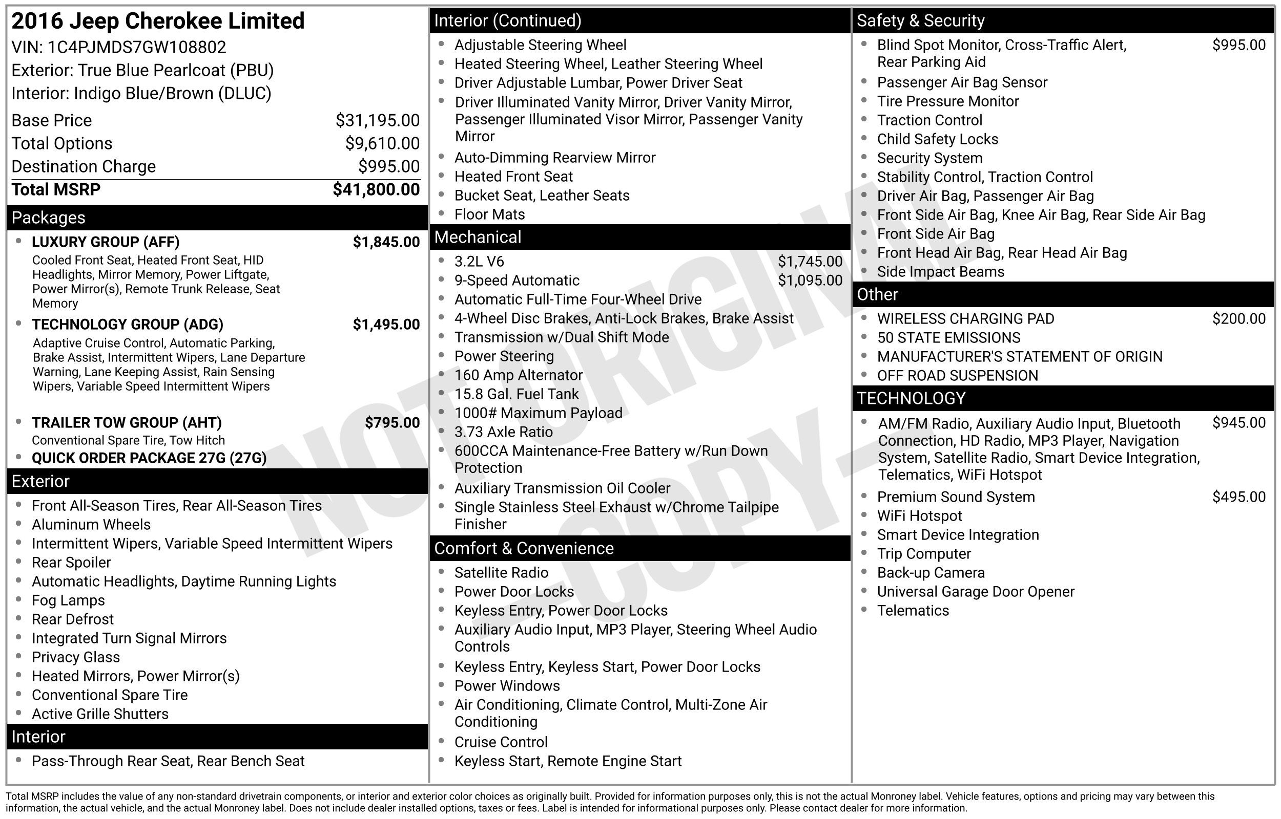 2016 Jeep Cherokee Limited