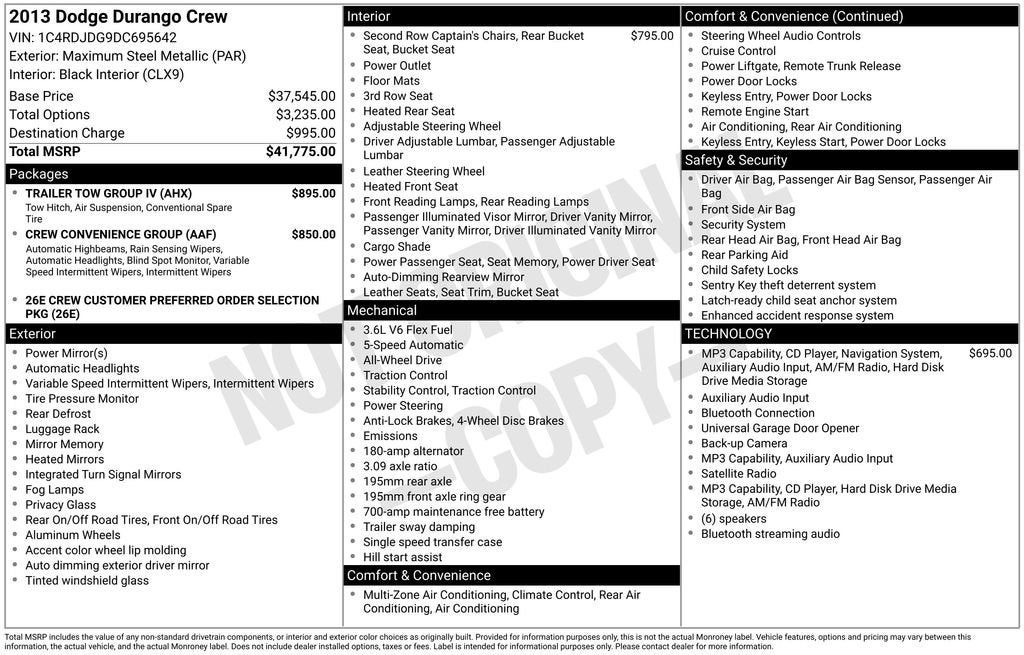 2013 Dodge Durango Crew
