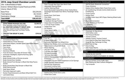 2016 Jeep Grand Cherokee Laredo