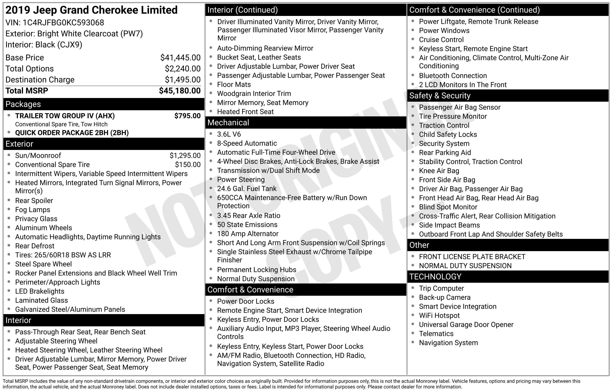 2019 Jeep Grand Cherokee Limited 4x4