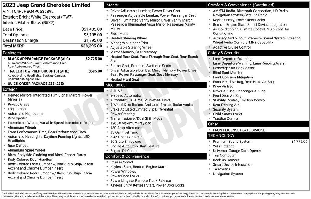 2023 Jeep Grand Cherokee Limited 4x4