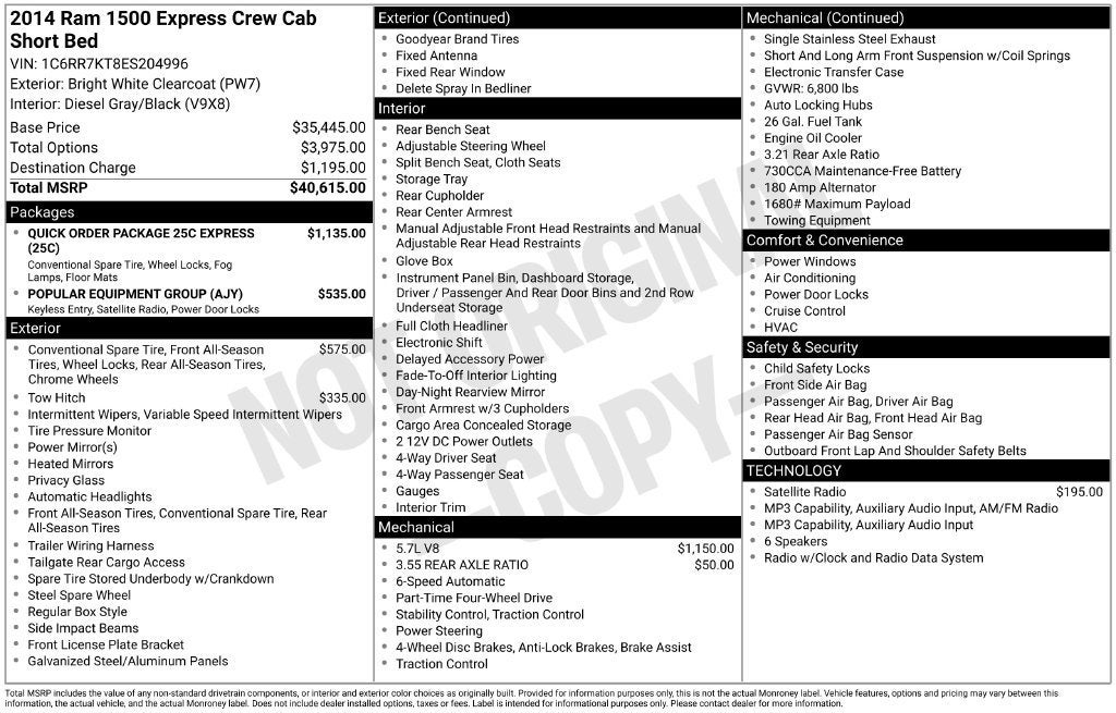 2014 RAM 1500 Express