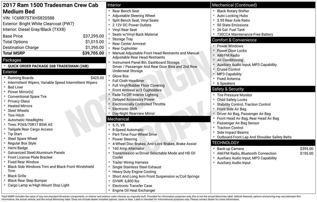 2017 RAM 1500 Tradesman