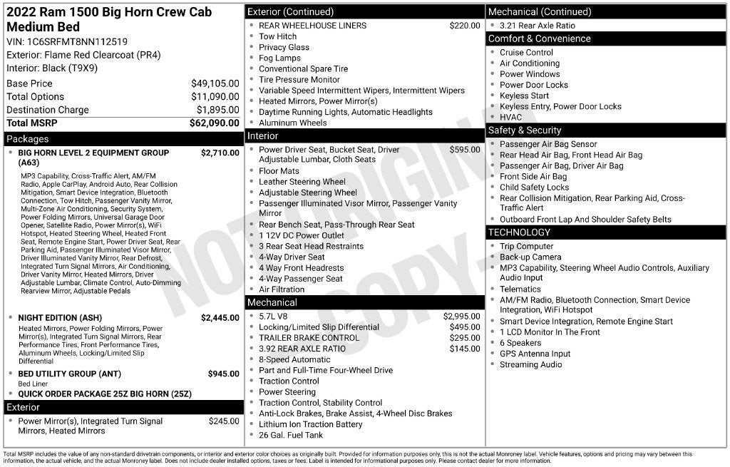 2022 RAM 1500 Big Horn