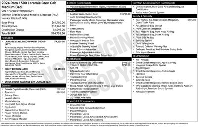 2024 RAM 1500 Laramie Crew Cab 4x4 6'4" Box
