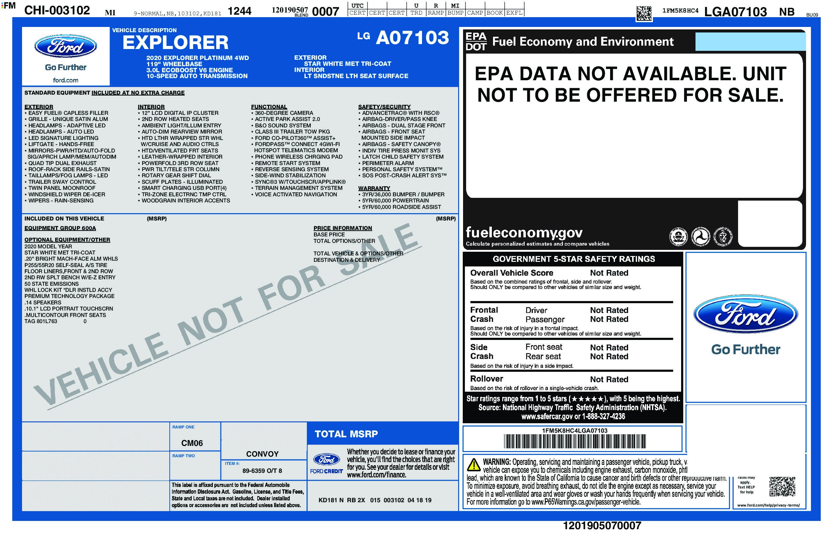 2020 Ford Explorer Platinum