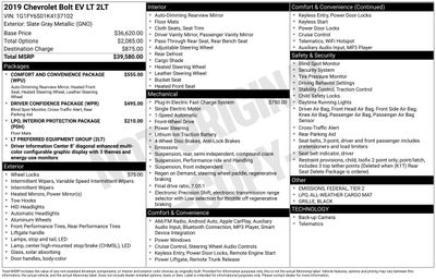 2019 Chevrolet Bolt EV LT