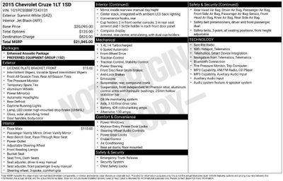 2015 Chevrolet Cruze LT