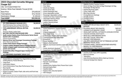 2023 Chevrolet Corvette Stingray 3LT
