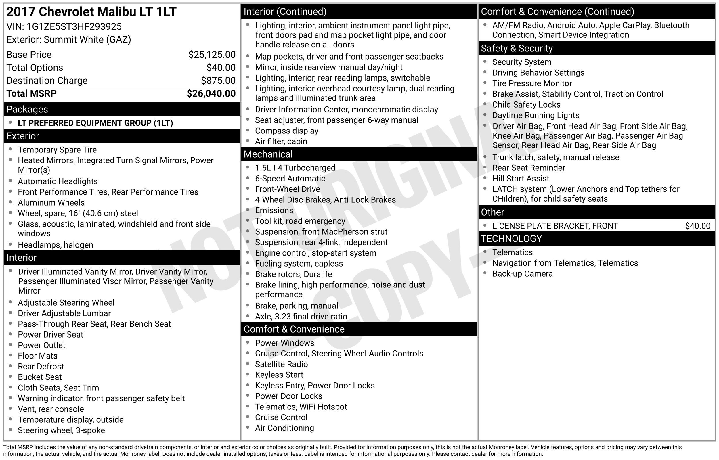 2017 Chevrolet Malibu LT