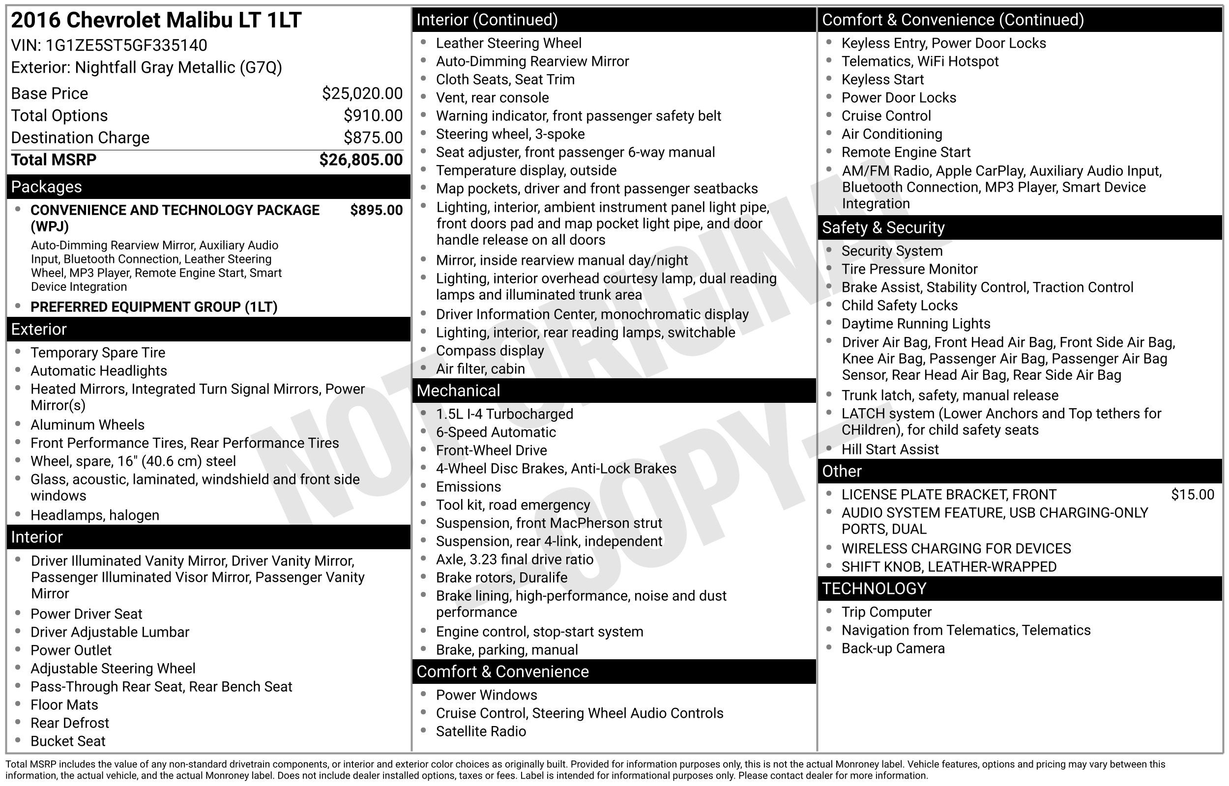 2016 Chevrolet Malibu LT