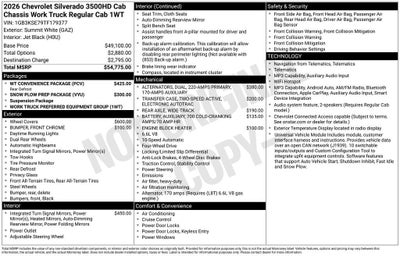 2026 Chevrolet Silverado 3500 HD Chassis Cab Work Truck