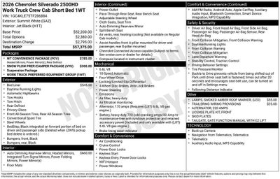 2026 Chevrolet Silverado 2500 HD WT