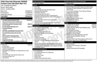 2026 Chevrolet Silverado 2500 HD Custom