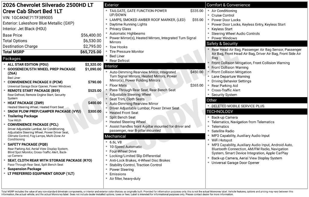 2026 Chevrolet Silverado 2500 HD LT