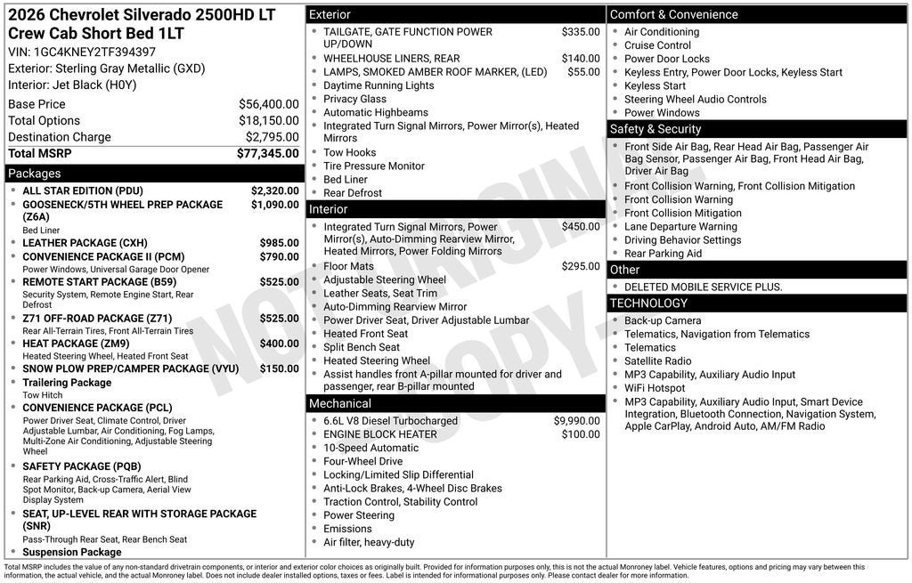 2026 Chevrolet Silverado 2500 HD LT