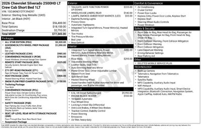 2026 Chevrolet Silverado 2500 HD LT