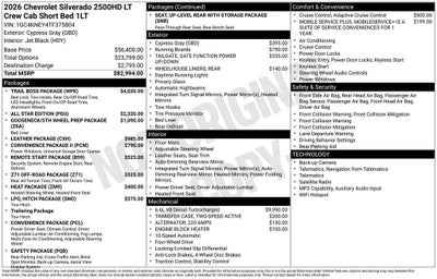 2026 Chevrolet Silverado 2500 HD LT