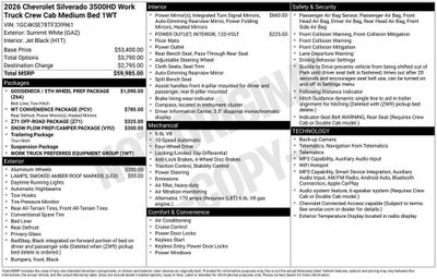 2026 Chevrolet Silverado 3500 HD WT
