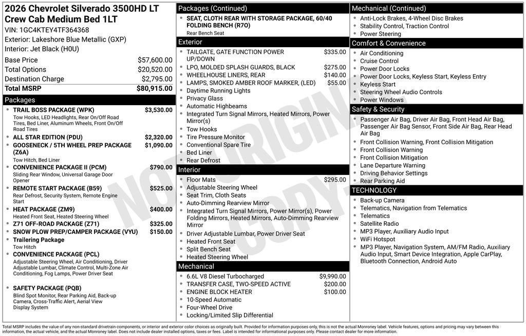 2026 Chevrolet Silverado 3500 HD LT