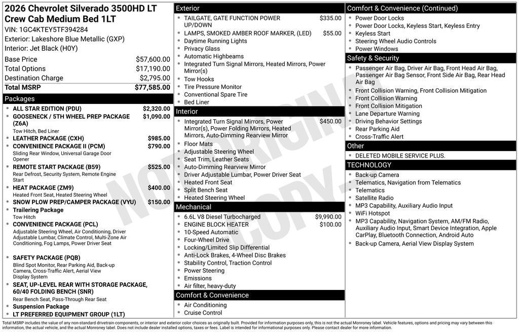 2026 Chevrolet Silverado 3500 HD LT