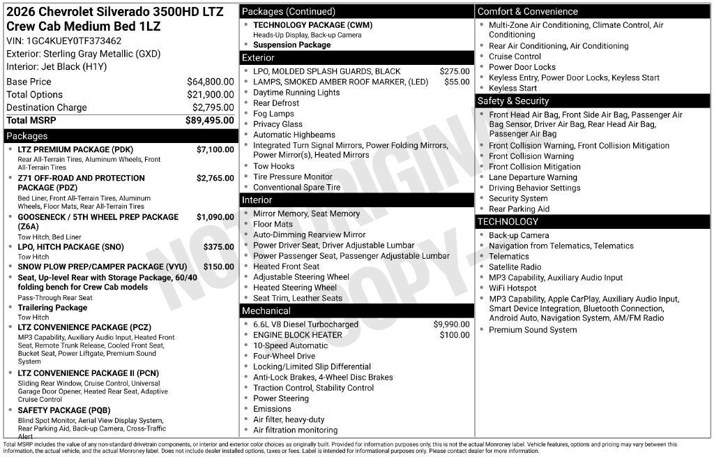 2026 Chevrolet Silverado 3500 HD LTZ