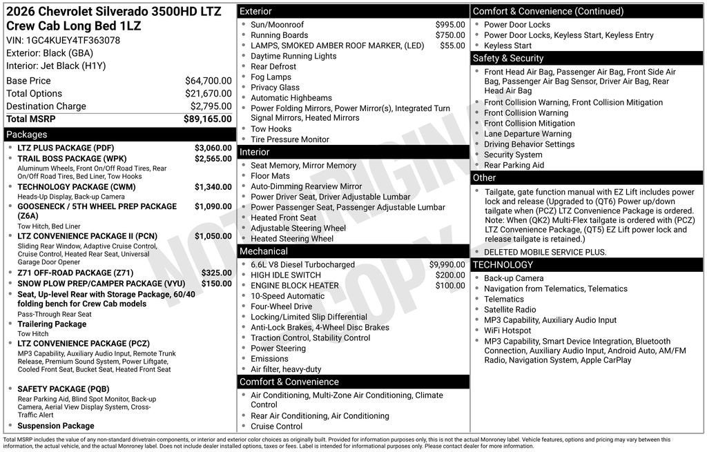 2026 Chevrolet Silverado 3500 HD LTZ