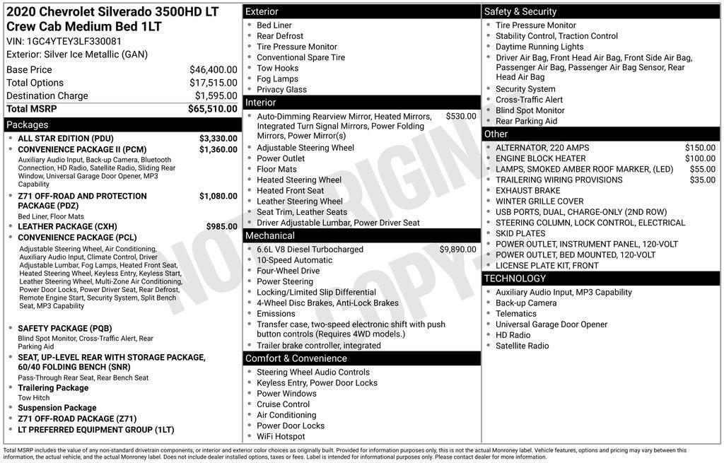 2020 Chevrolet Silverado 3500 HD LT