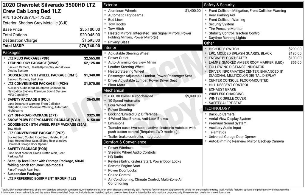 2020 Chevrolet Silverado 3500 HD LTZ