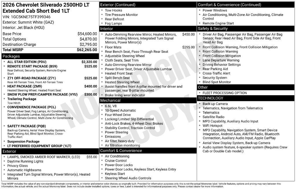 2026 Chevrolet Silverado 2500 HD LT