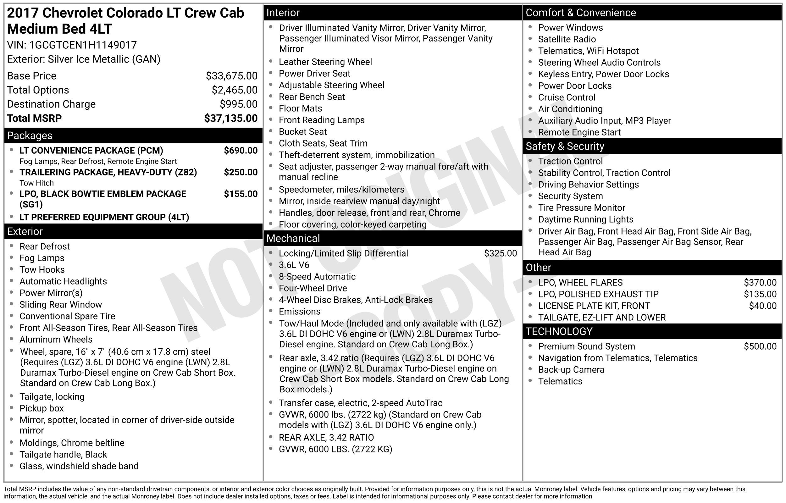 2017 Chevrolet Colorado 4WD LT