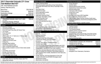 2017 Chevrolet Colorado 4WD Z71