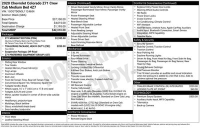 2020 Chevrolet Colorado 4WD Z71