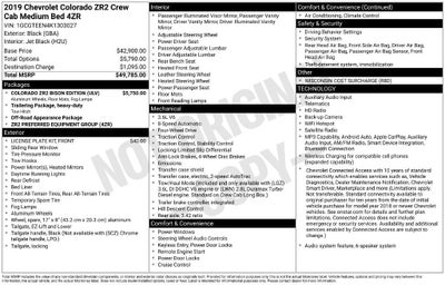 2019 Chevrolet Colorado 4WD ZR2