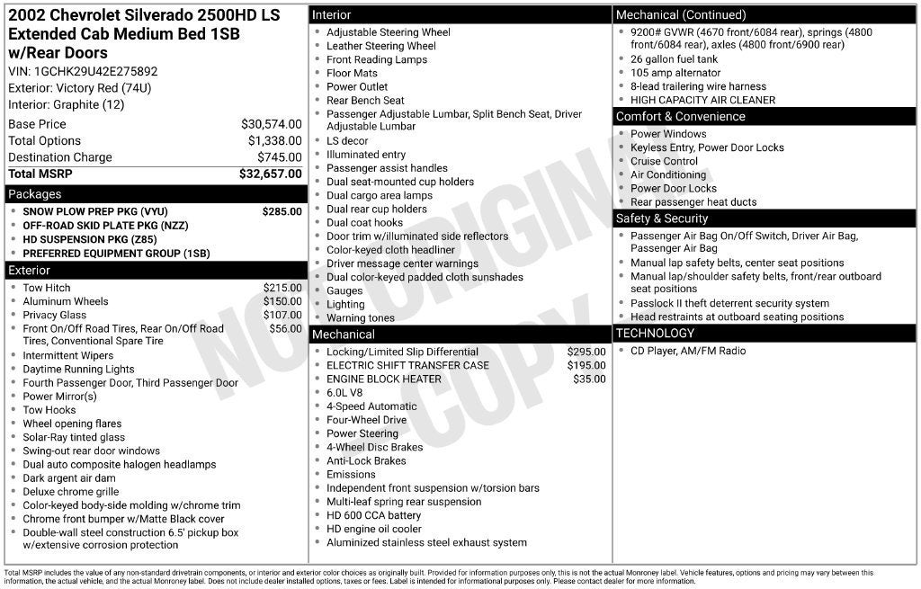 2002 Chevrolet Silverado 2500 HD LS