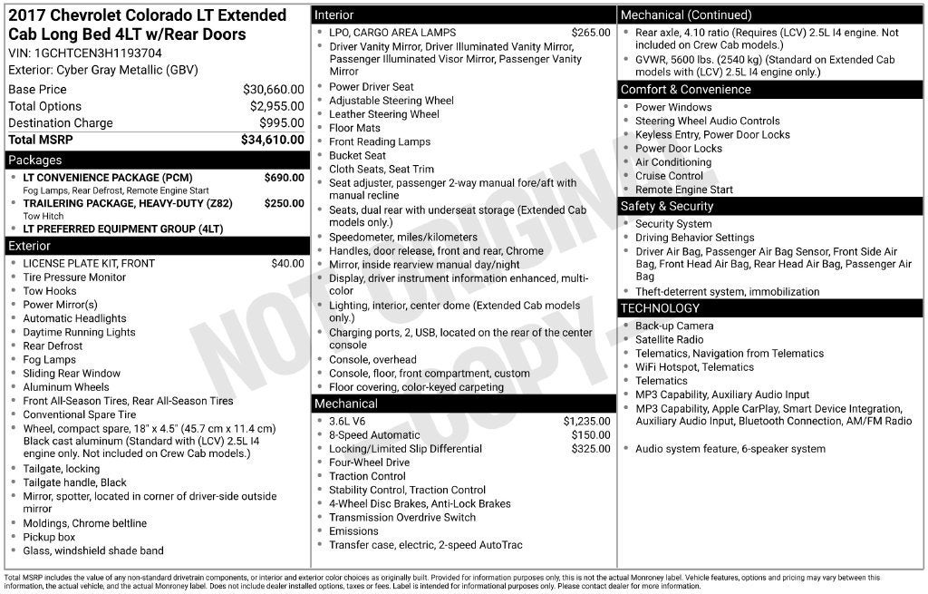 2017 Chevrolet Colorado 4WD LT