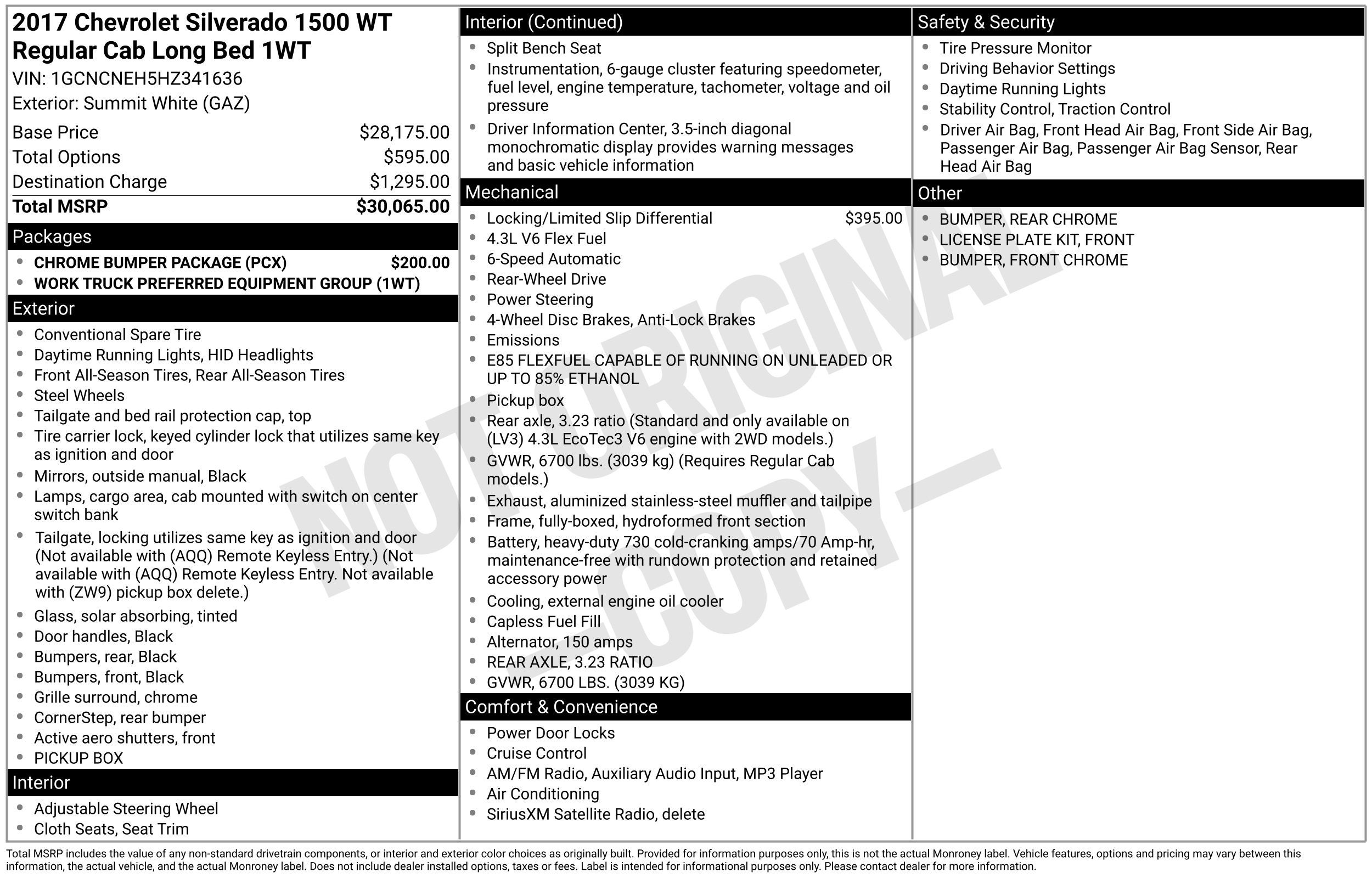 2017 Chevrolet Silverado 1500 Work Truck