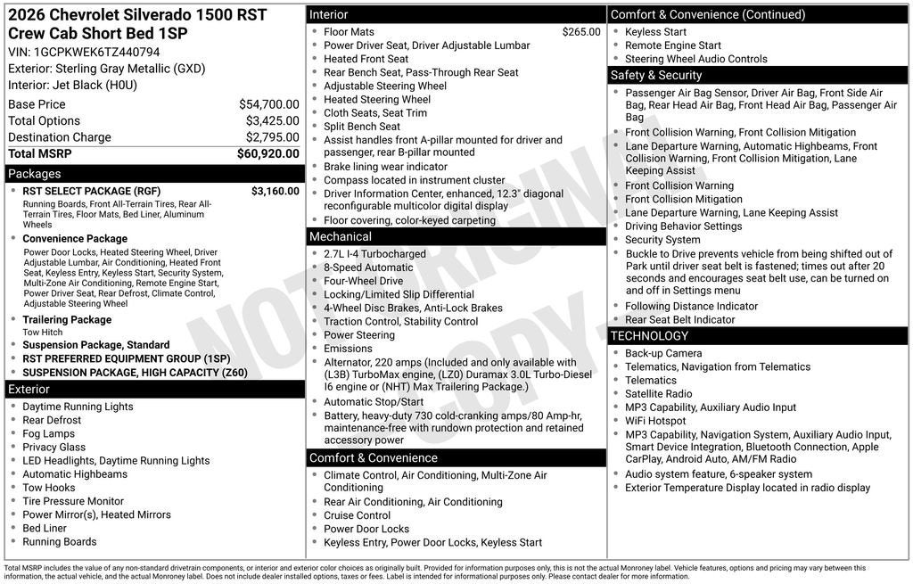 2026 Chevrolet Silverado 1500 RST