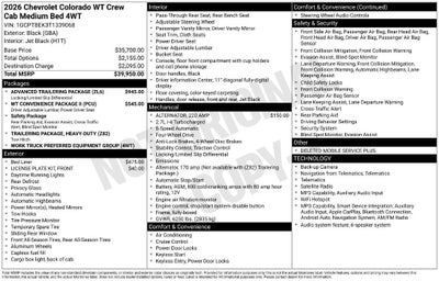 2026 Chevrolet Colorado WT
