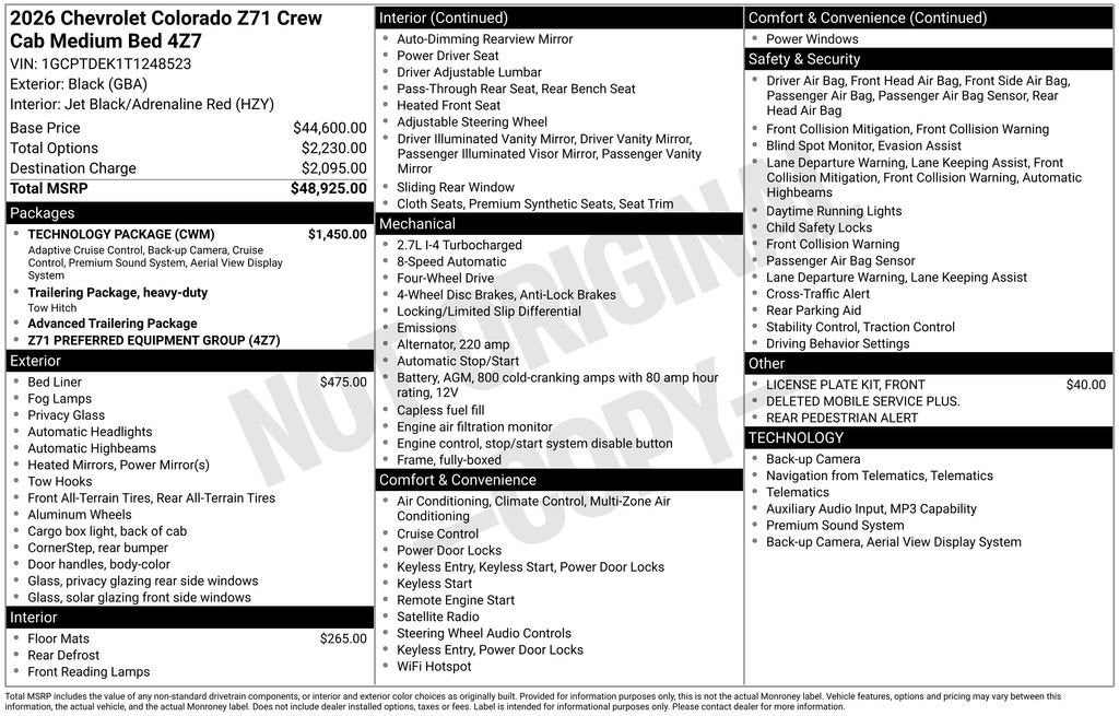 2026 Chevrolet Colorado Z71