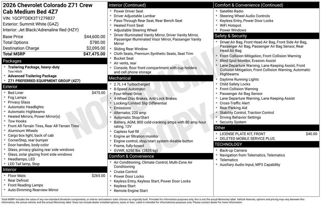2026 Chevrolet Colorado Z71