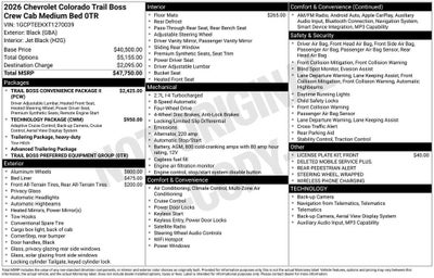 2026 Chevrolet Colorado Trail Boss