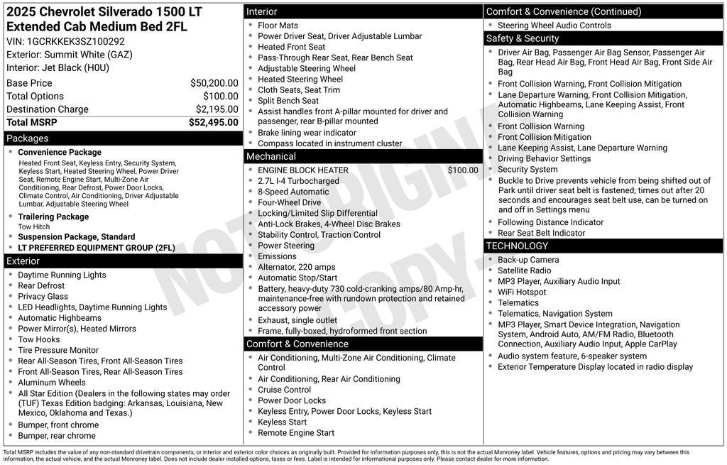 2025 Chevrolet Silverado 1500 LT (2FL)