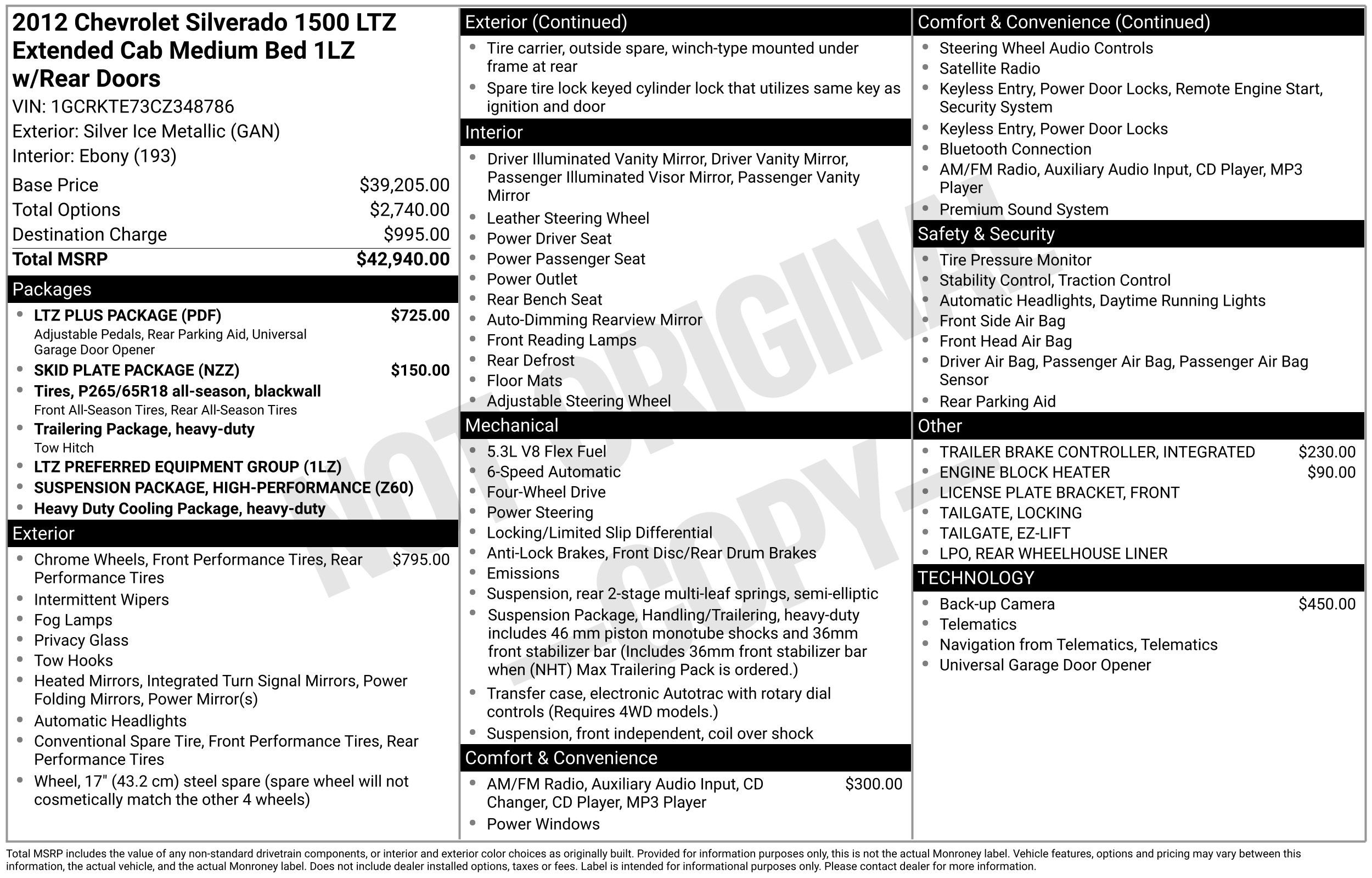 2012 Chevrolet Silverado 1500 LTZ
