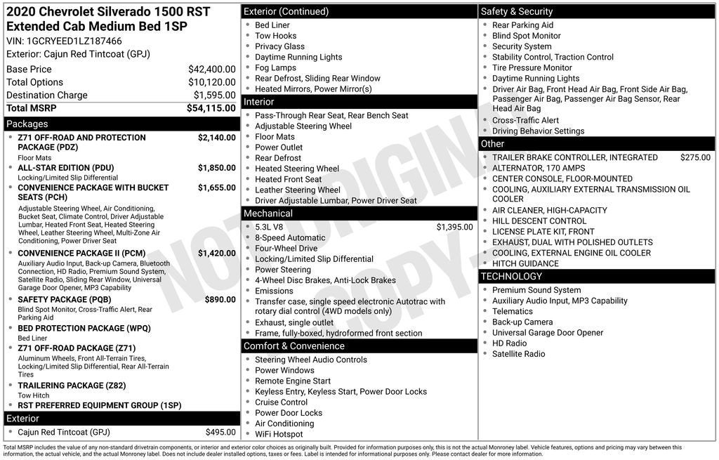 2020 Chevrolet Silverado 1500 RST