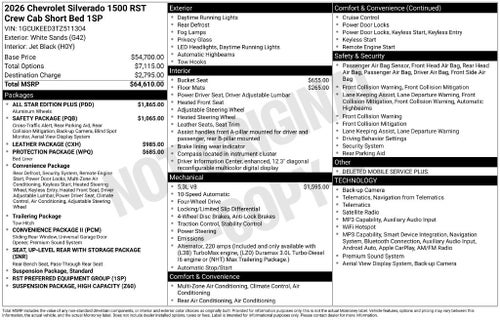 2026 Chevrolet Silverado 1500 RST